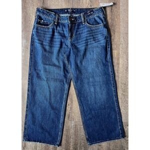 Hollister medium wash Low rise baggy‎ jeans size 14S NWT